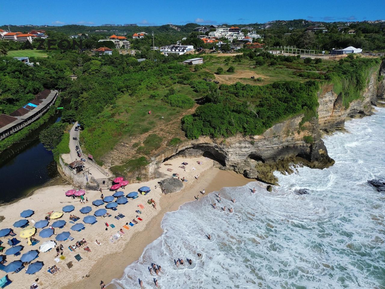 Bali coastline viewed from above